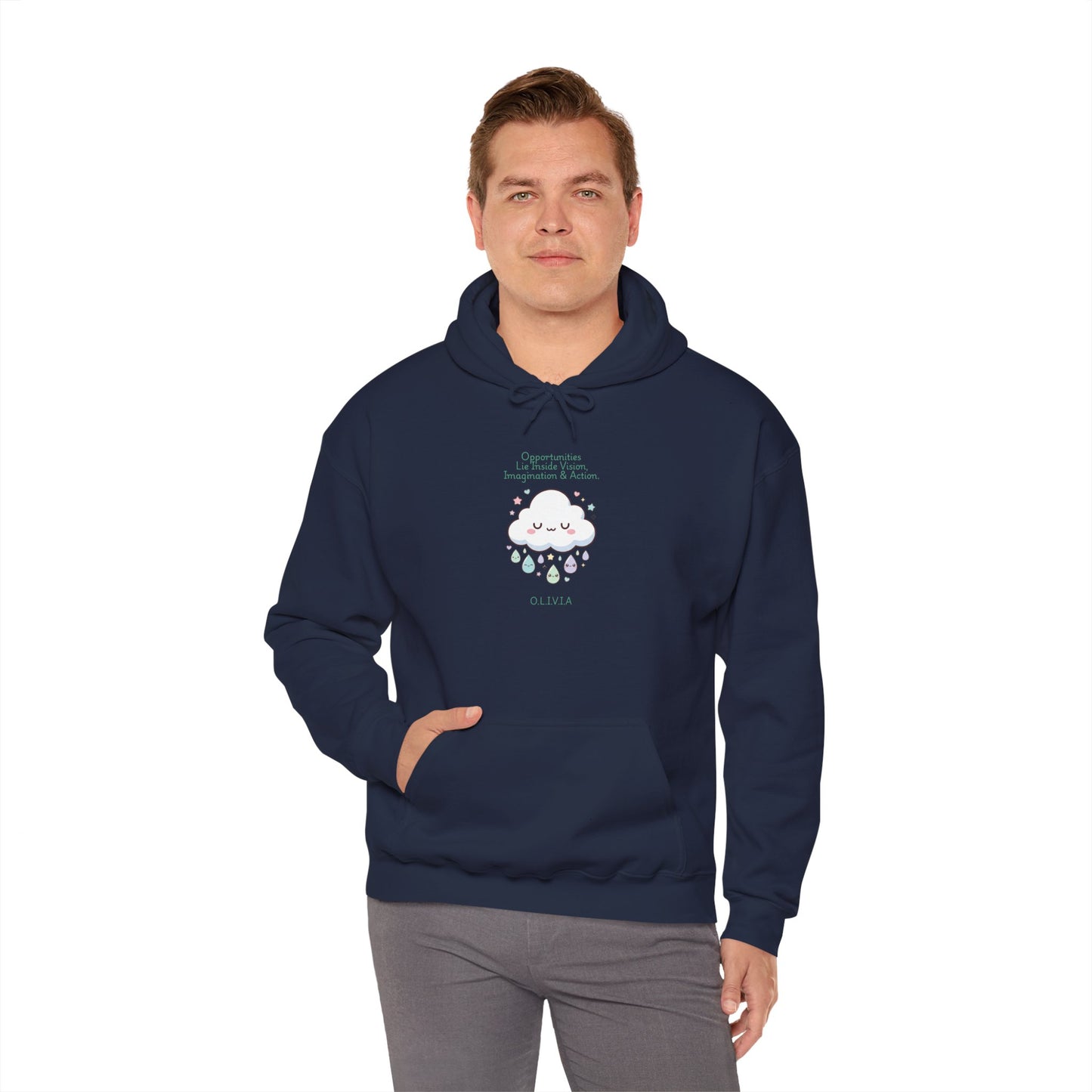 Personalized Cute Kawaii Cloud Hooded Sweatshirt