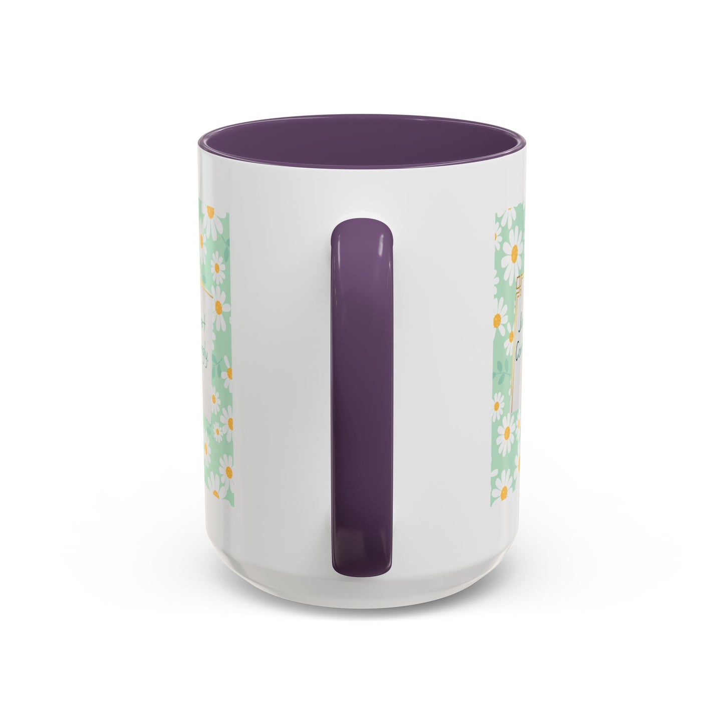 Personalized Floral Message Accent Coffee Mug