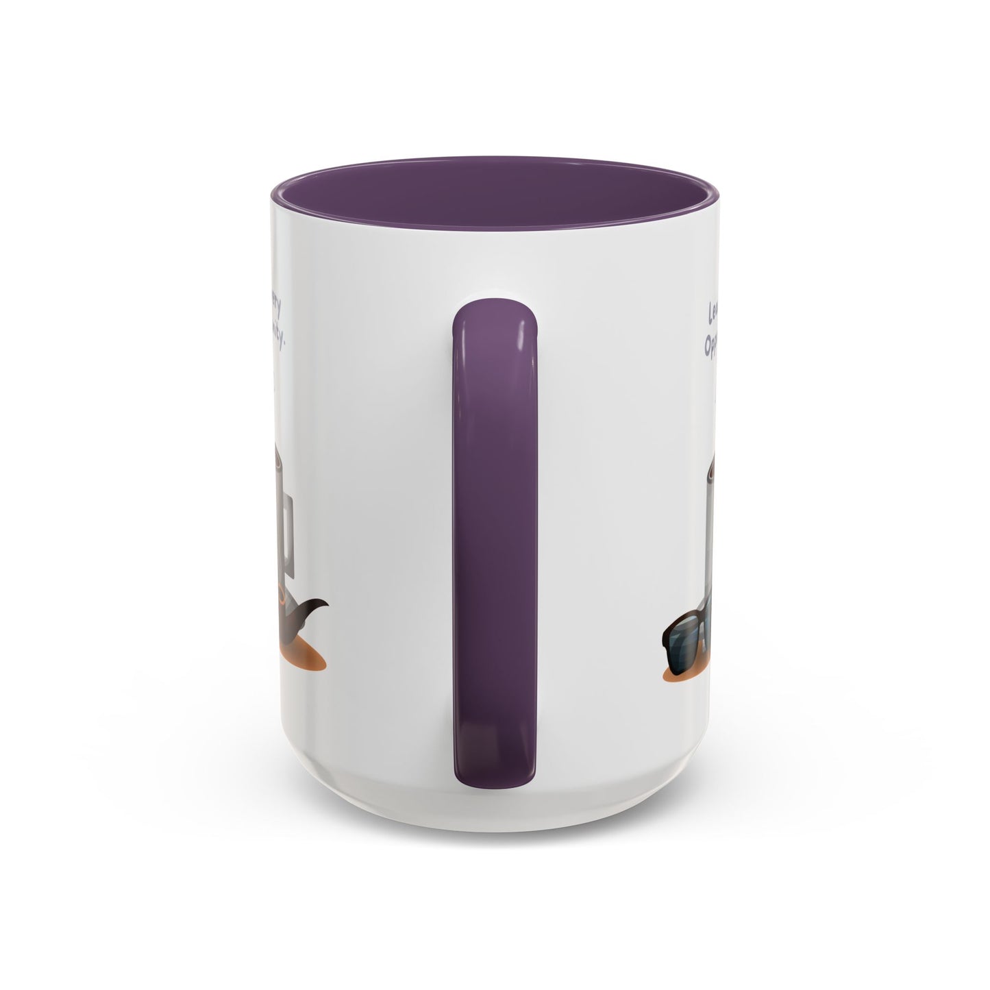 Personalized Initial Coffee and Sunglasses Accent Coffee Mug