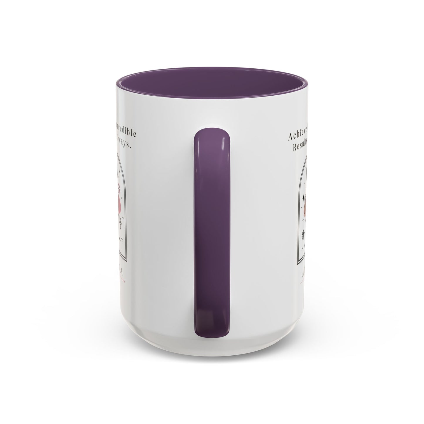 Personalized Initial Floral Moon Accent Coffee Mug