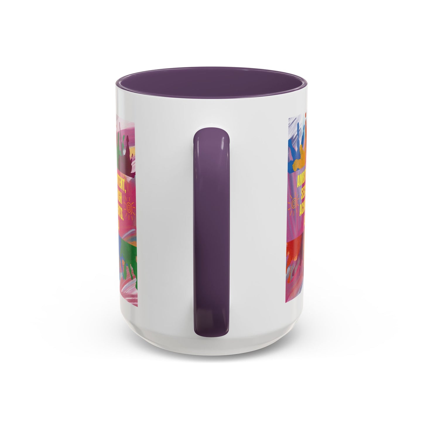 Personalized Initial Colorful Paint Accent Coffee Mug