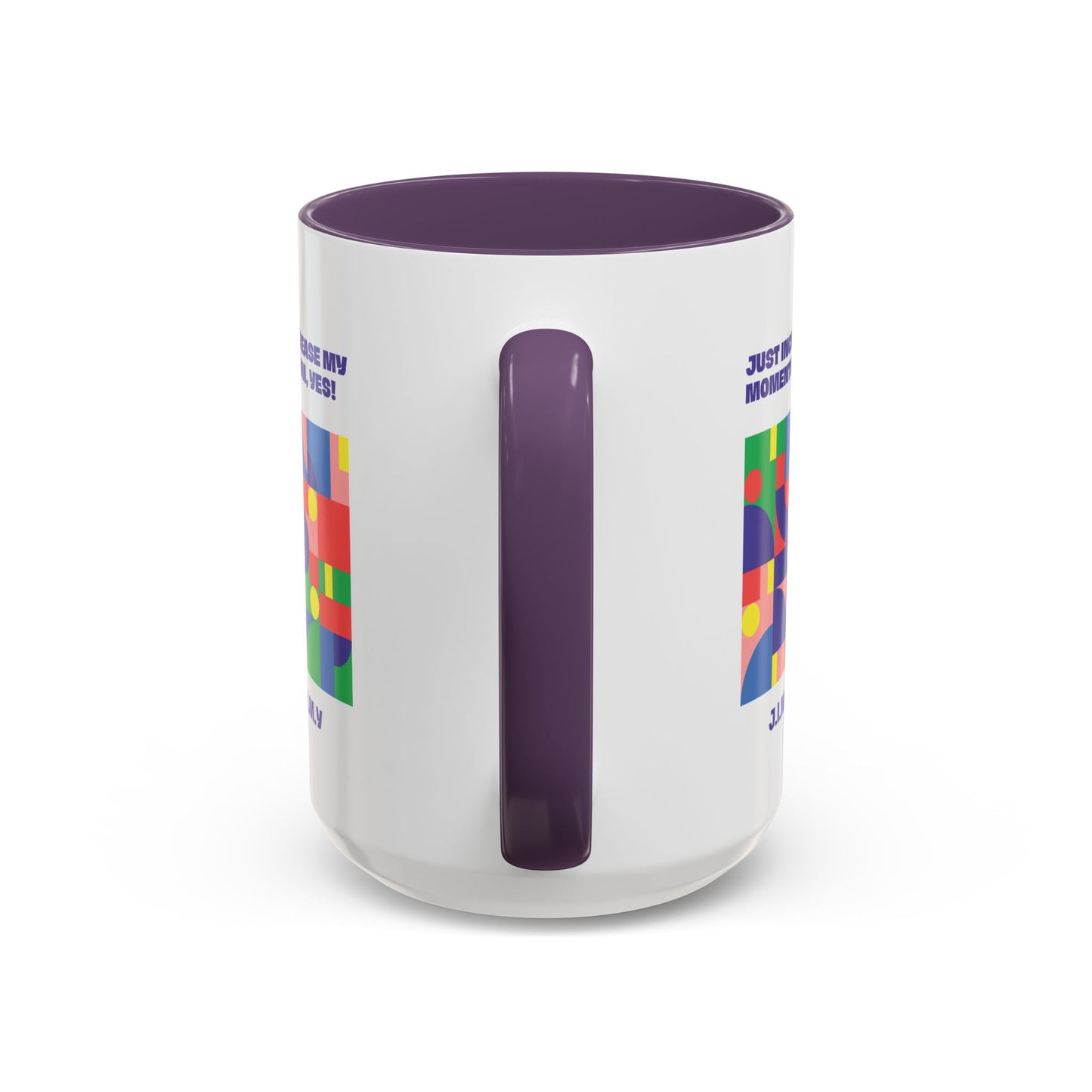 Personalized Initial Colorful Momentum Accent Coffee Mug