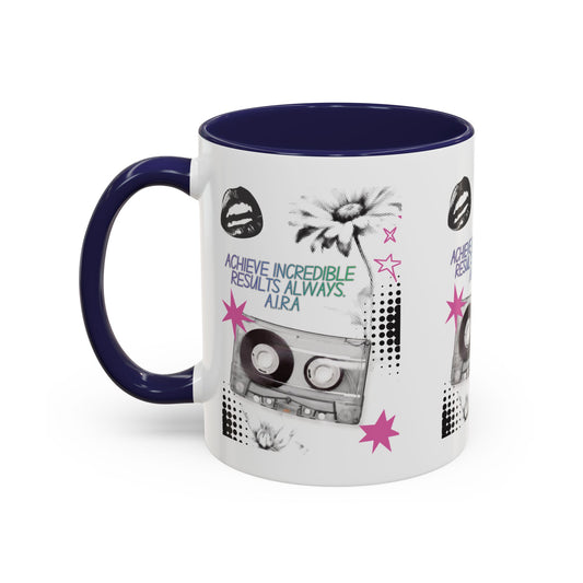 Personalized Cassette Vibes Accent Coffee Mug
