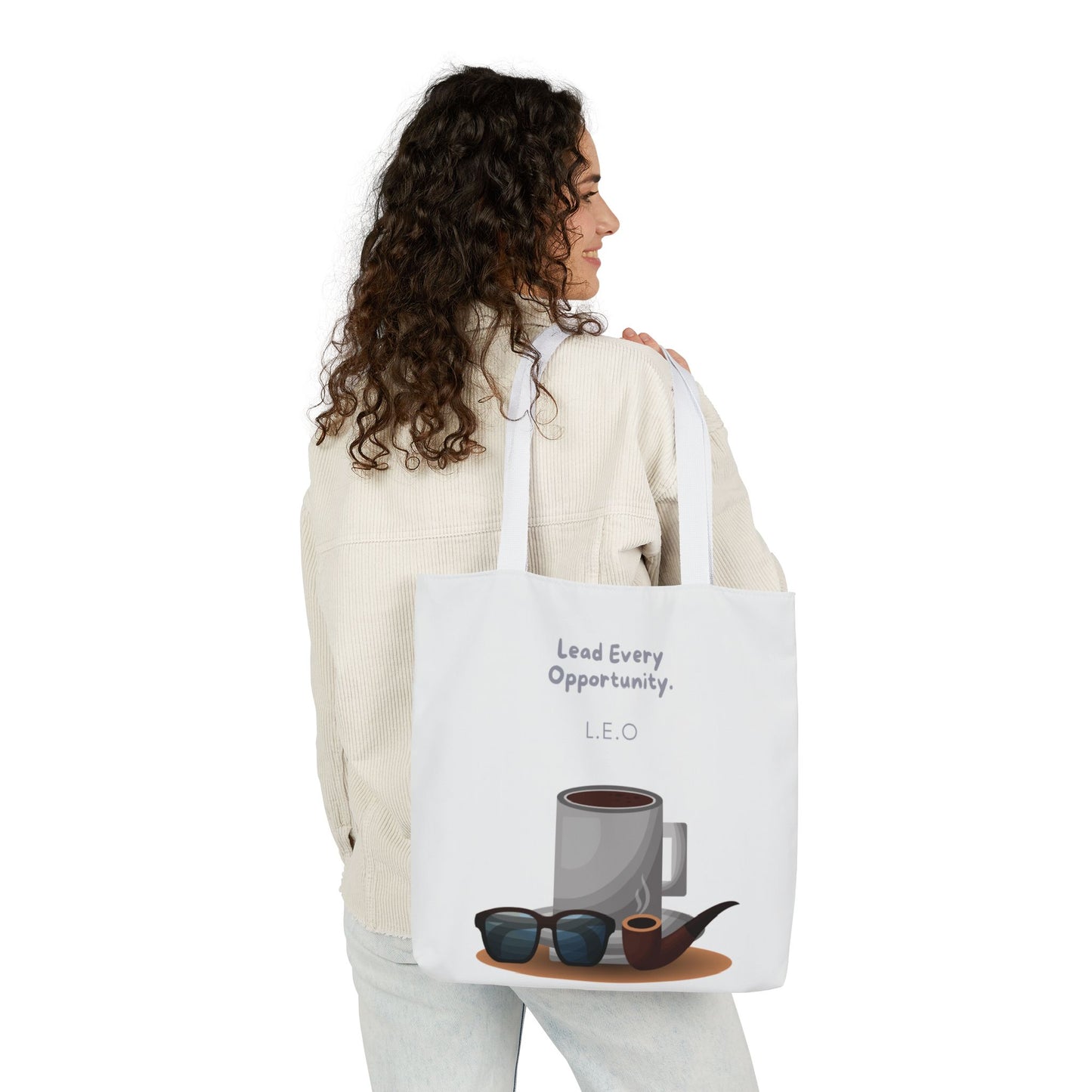 Personalized Initial Quote Sunglasses and Coffee Canvas Tote Custom Name