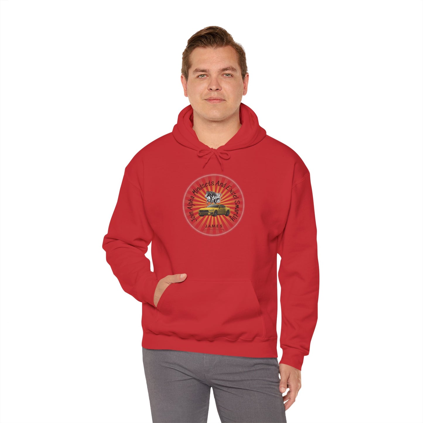 Personalized Car with Horse Hooded Sweatshirt
