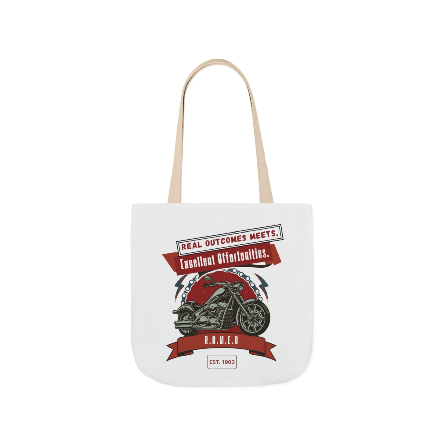 Personalized Initial Quote Motorcycle Canvas Tote Custom Name