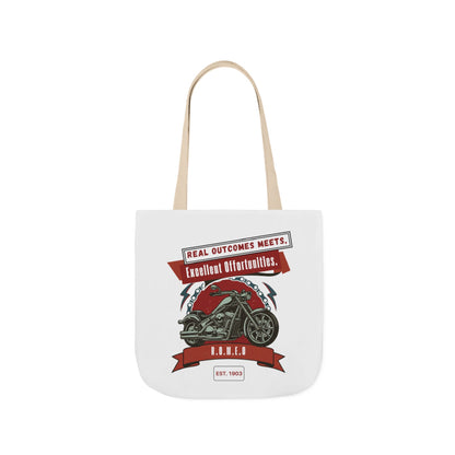 Personalized Initial Quote Motorcycle Canvas Tote Custom Name