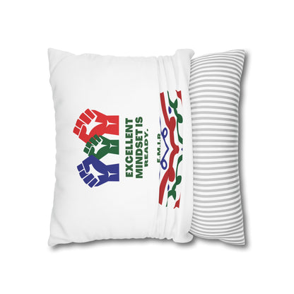 Personalized Initial Quote Victory — Custom Sayings on Square Poly Canvas Pillowcase