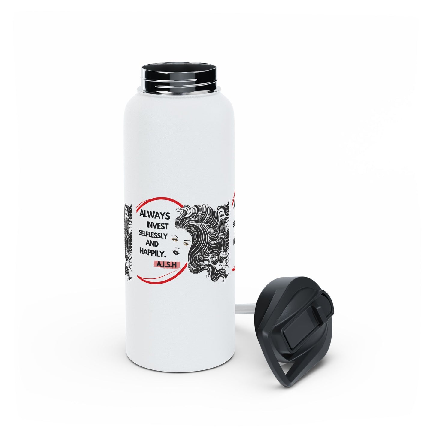 Personalized Initial Quote Inspirational Girl Stainless Steel Water Bottle