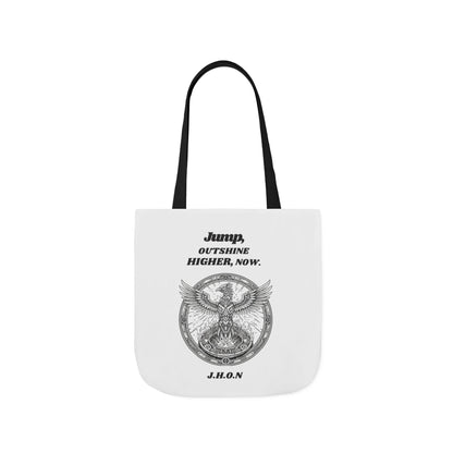 Personalized Initial Quote Circled Eagle Canvas Tote Custom Name