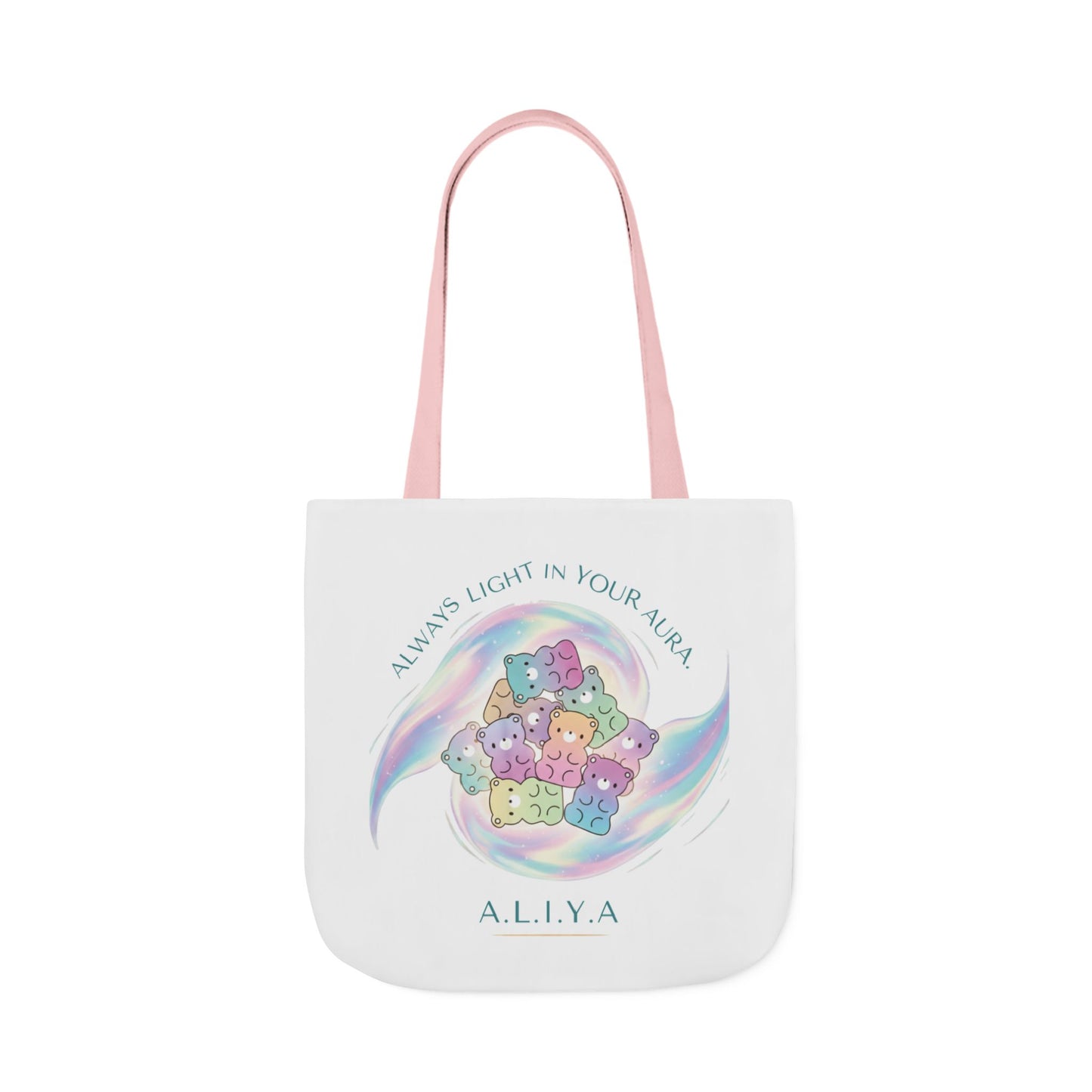 Personalized Initial Quote Pastel Cloud Canvas Tote Custom Name