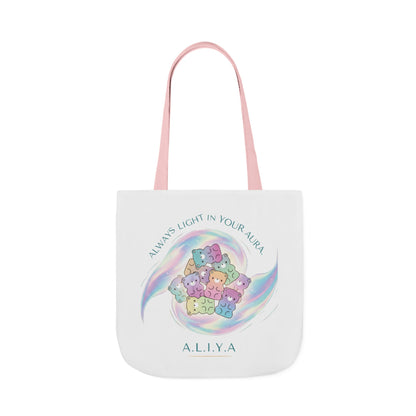 Personalized Initial Quote Pastel Cloud Canvas Tote Custom Name