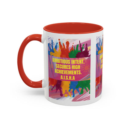 Personalized Initial Colorful Paint Accent Coffee Mug