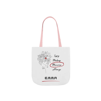 Personalized Initial Quote Floral Girl Canvas Tote Custom Name