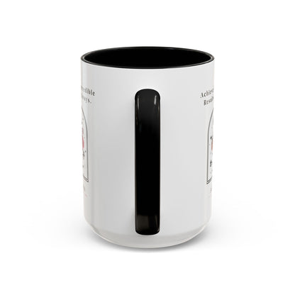 Personalized Initial Floral Moon Accent Coffee Mug