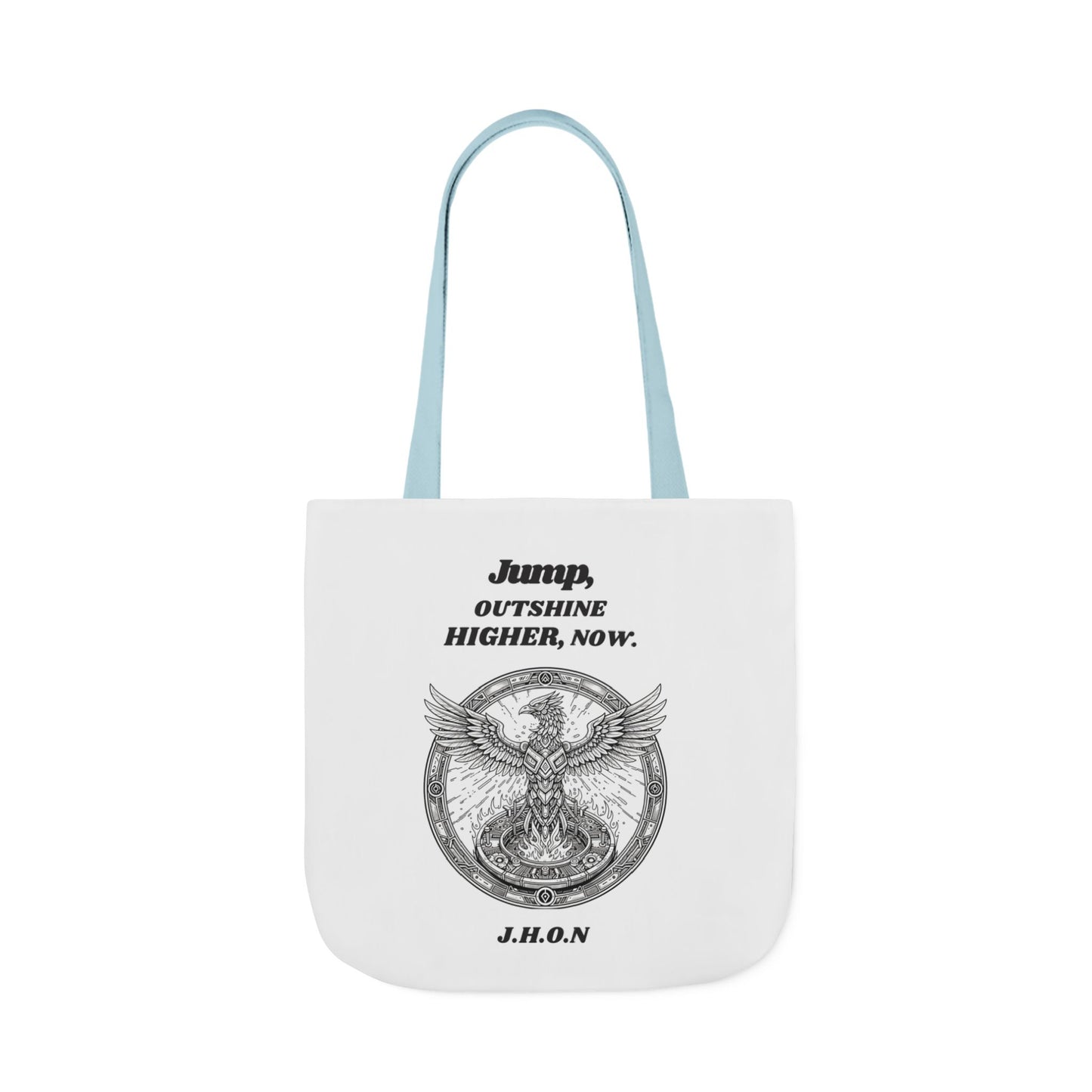 Personalized Initial Quote Circled Eagle Canvas Tote Custom Name