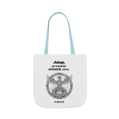 Personalized Initial Quote Circled Eagle Canvas Tote Custom Name