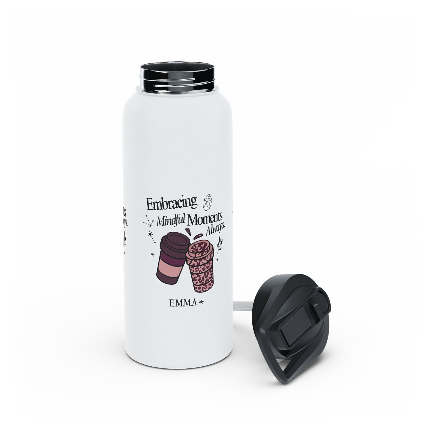 Personalized Initial Quote Coffee Cup Stainless Steel Water Bottle