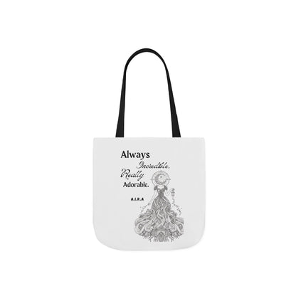 Personalized Initial Quote Light Girl Canvas Tote Custom Name