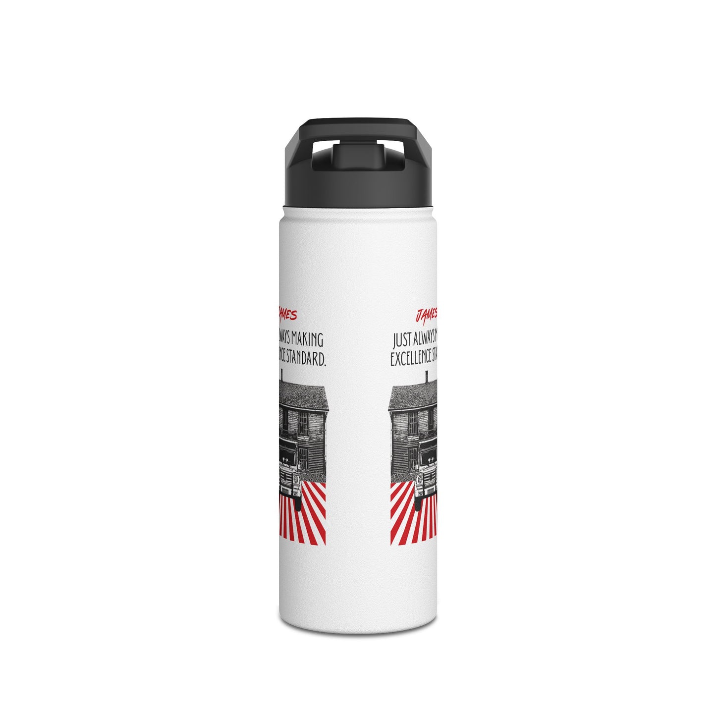 Personalized Initial Quote Vintage Car Stainless Steel Water Bottle