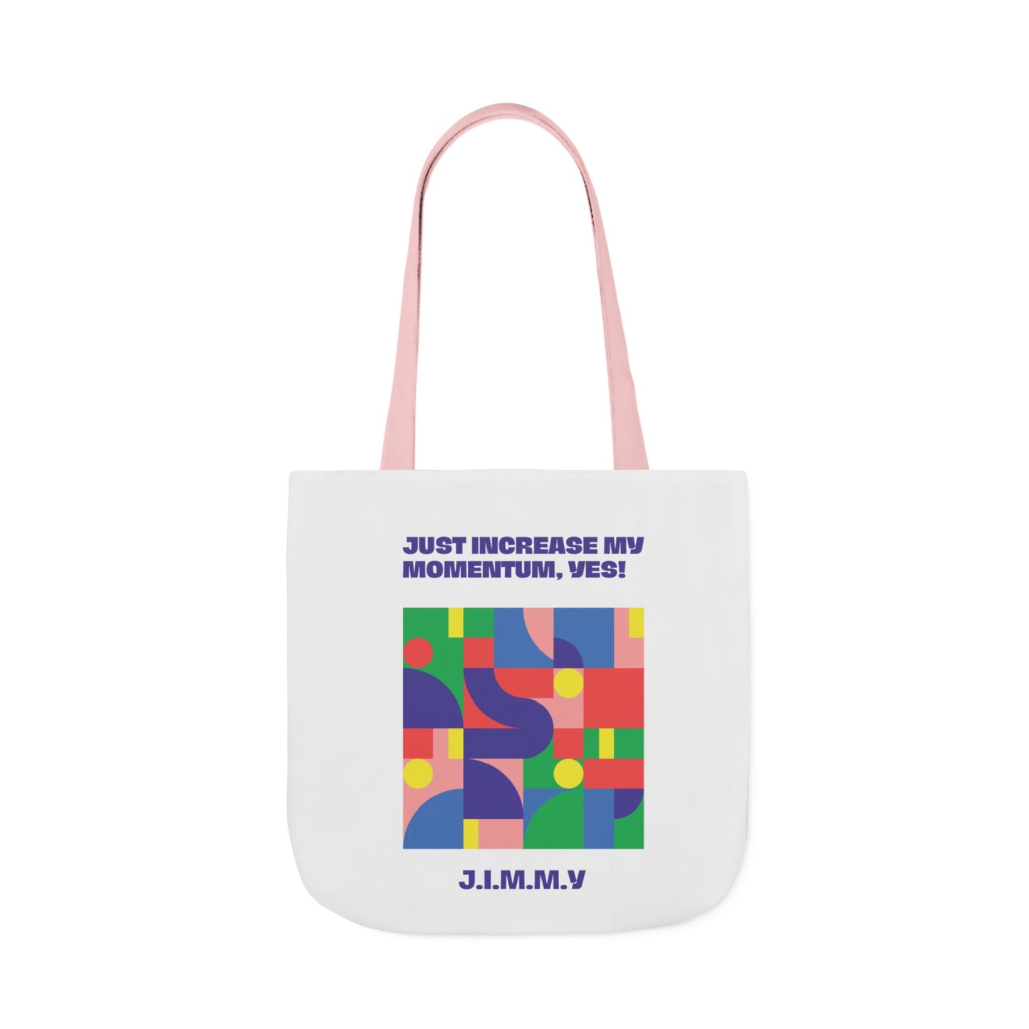 Personalized Initial Quote Colorful Momentum Canvas Tote Custom Name