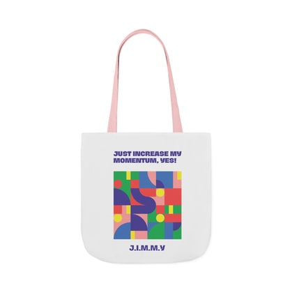 Personalized Initial Quote Colorful Momentum Canvas Tote Custom Name