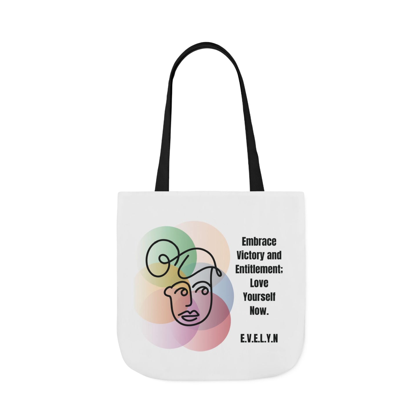 Personalized Initial Quote Sketch Girl Canvas Tote Custom Name