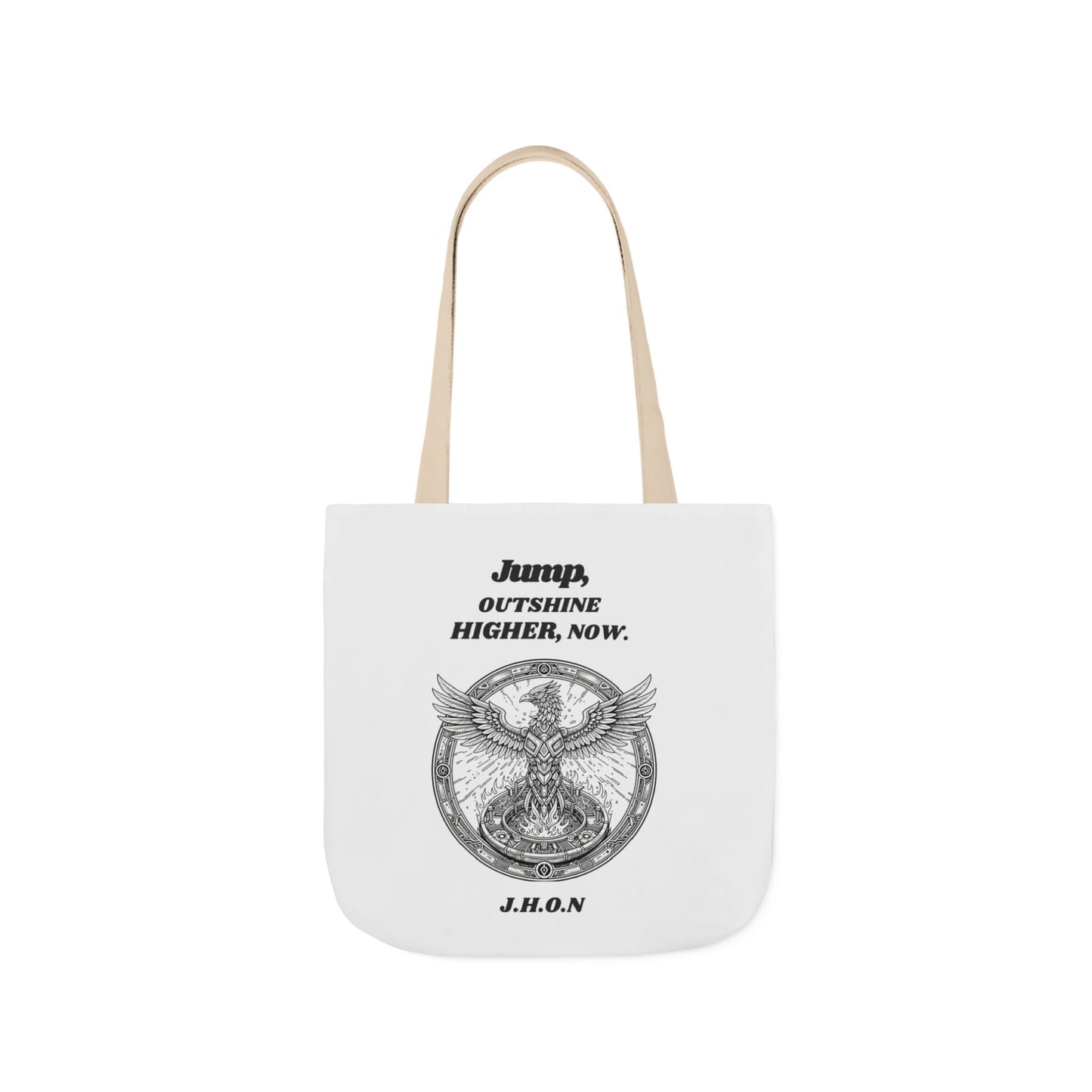 Personalized Initial Quote Circled Eagle Canvas Tote Custom Name