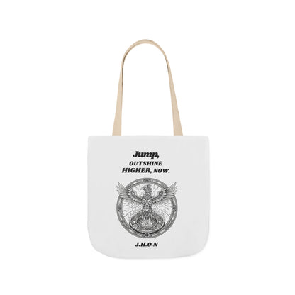 Personalized Initial Quote Circled Eagle Canvas Tote Custom Name