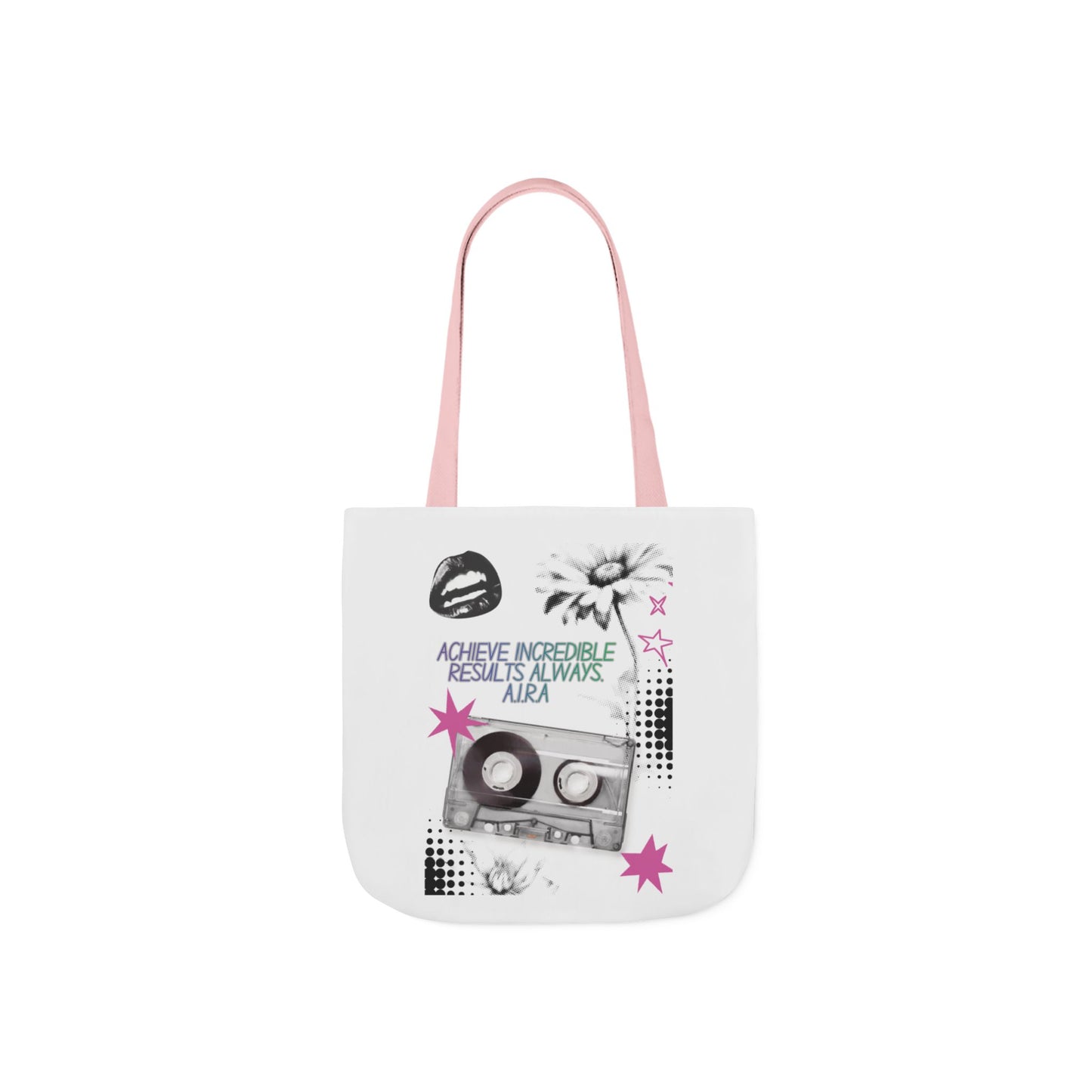 Personalized Initial Quote Cassette Vibes Canvas Tote Custom Name