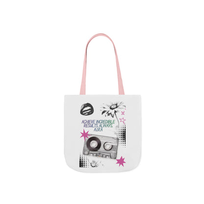 Personalized Initial Quote Cassette Vibes Canvas Tote Custom Name