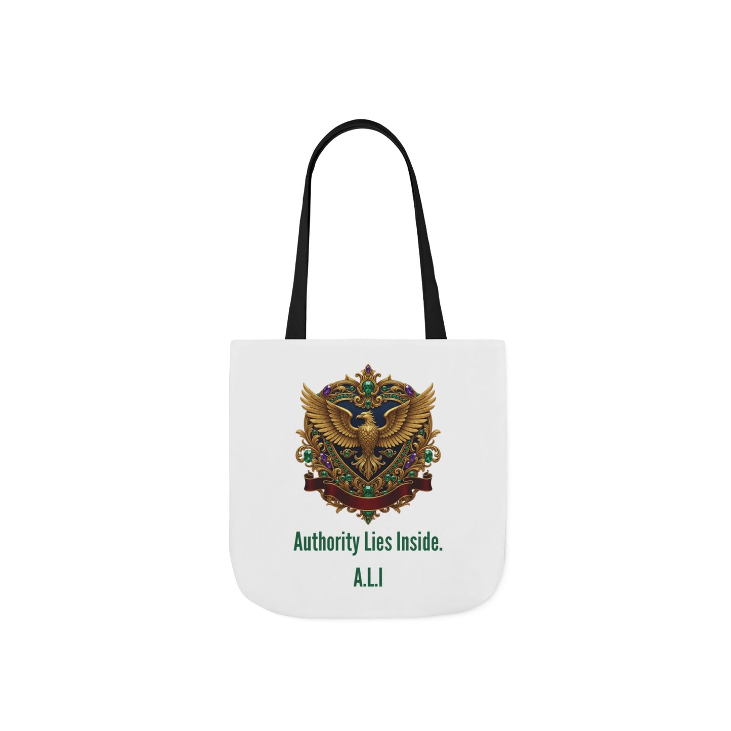 Personalized Initial Quote Eagle Wings Canvas Tote Custom Name