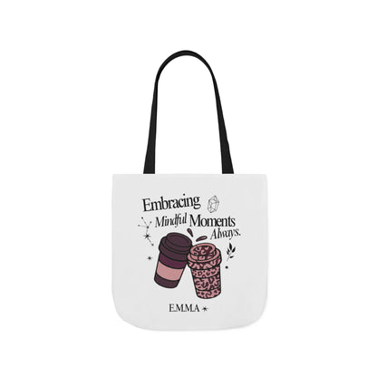 Personalized Initial Quote Coffee Cup Canvas Tote Custom Name