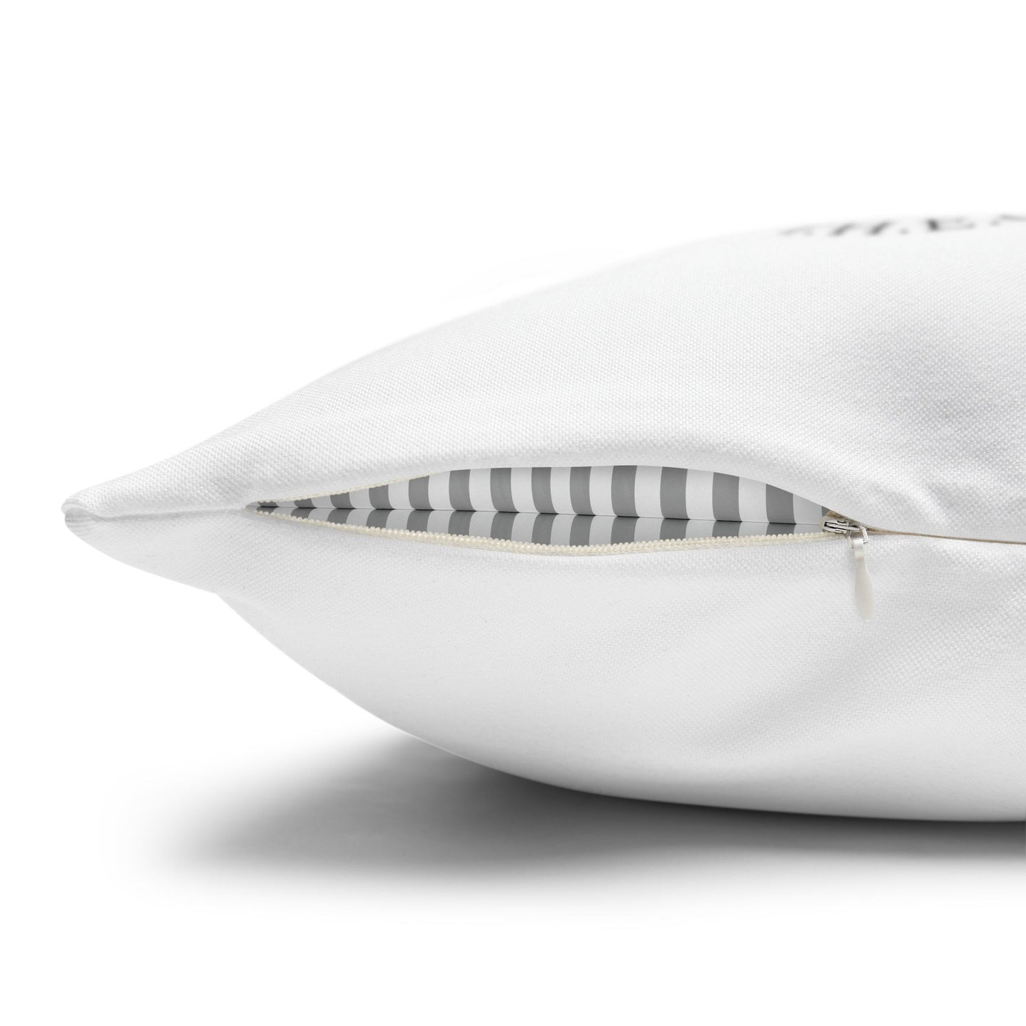 Personalized Initial Quote Fish — Custom Sayings on Square Poly Canvas Pillowcase