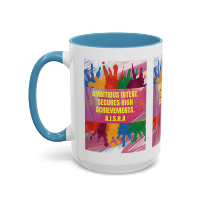 Personalized Initial Colorful Paint Accent Coffee Mug