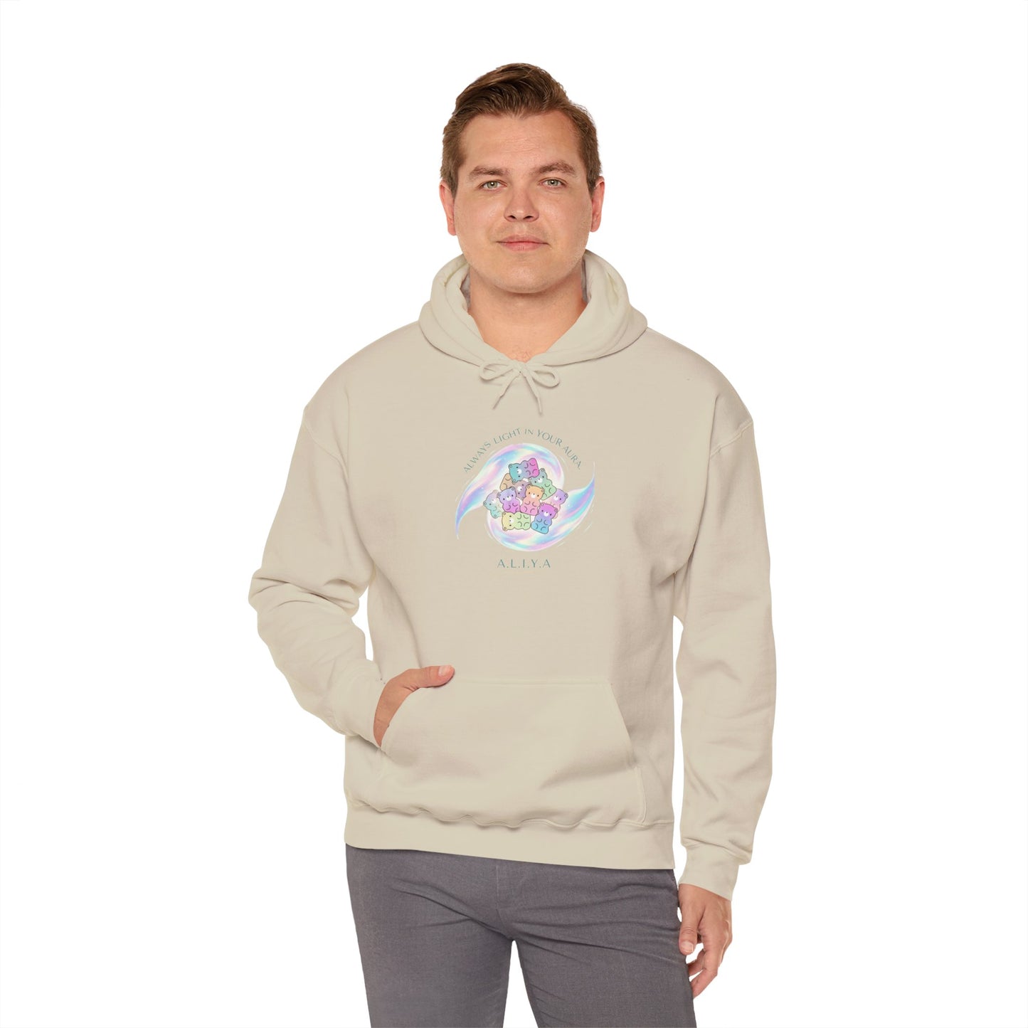Personalized Pastel Teddy Hooded Sweatshirt