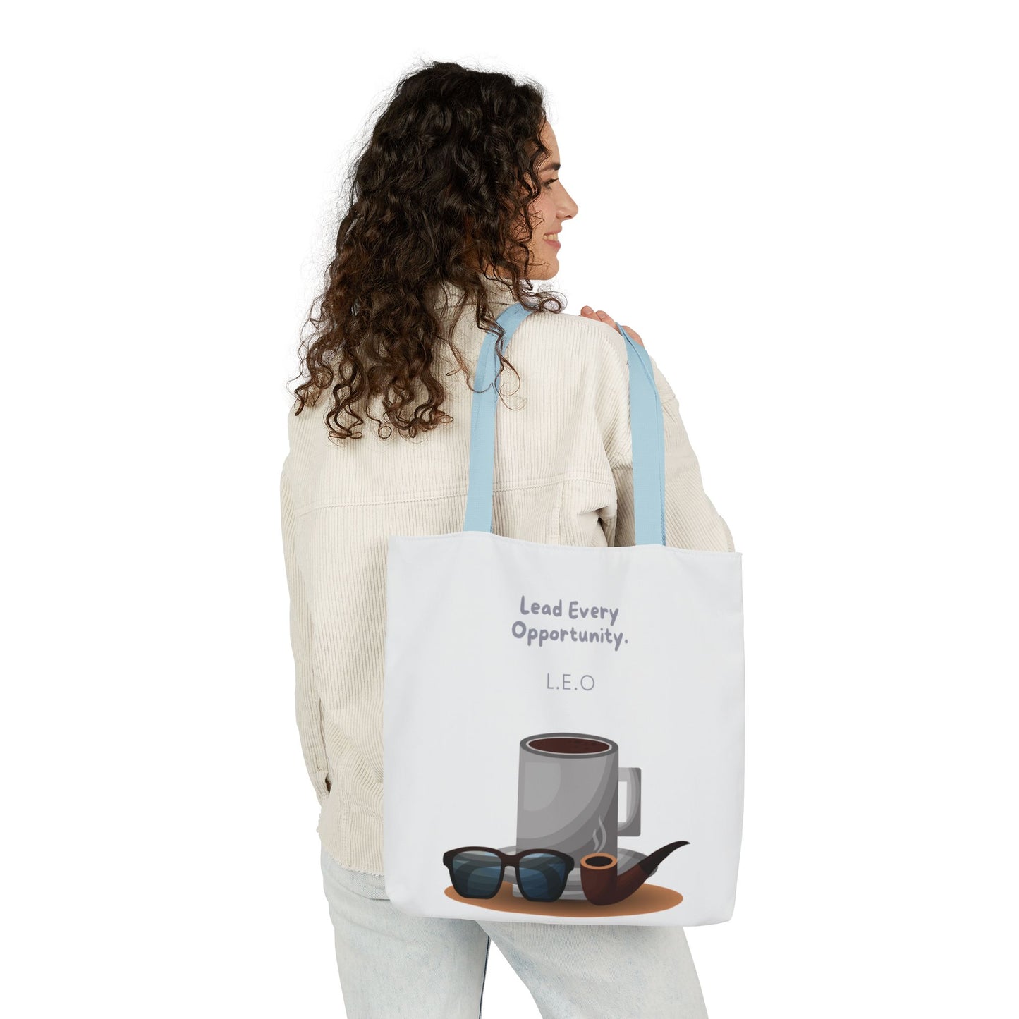 Personalized Initial Quote Sunglasses and Coffee Canvas Tote Custom Name