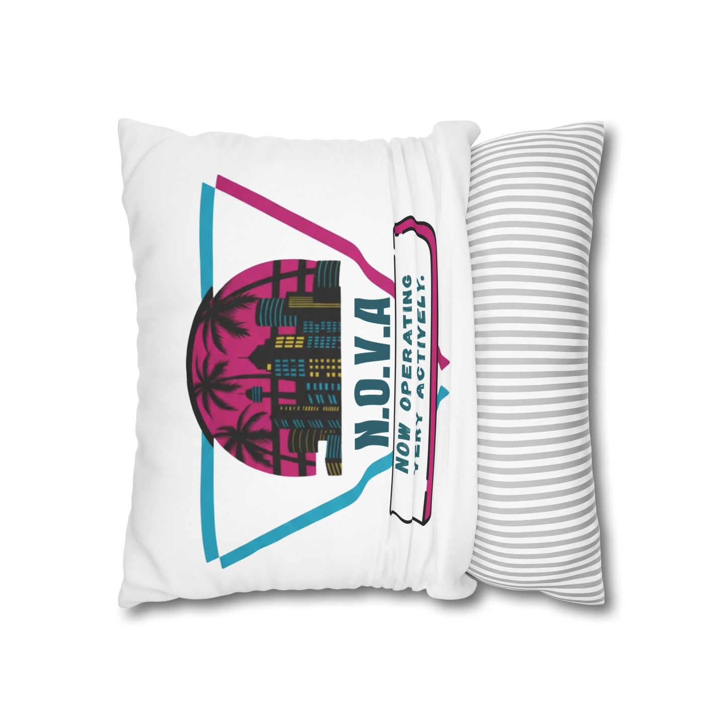 Personalized Initial Quote Building — Custom Sayings on Square Poly Canvas Pillowcase