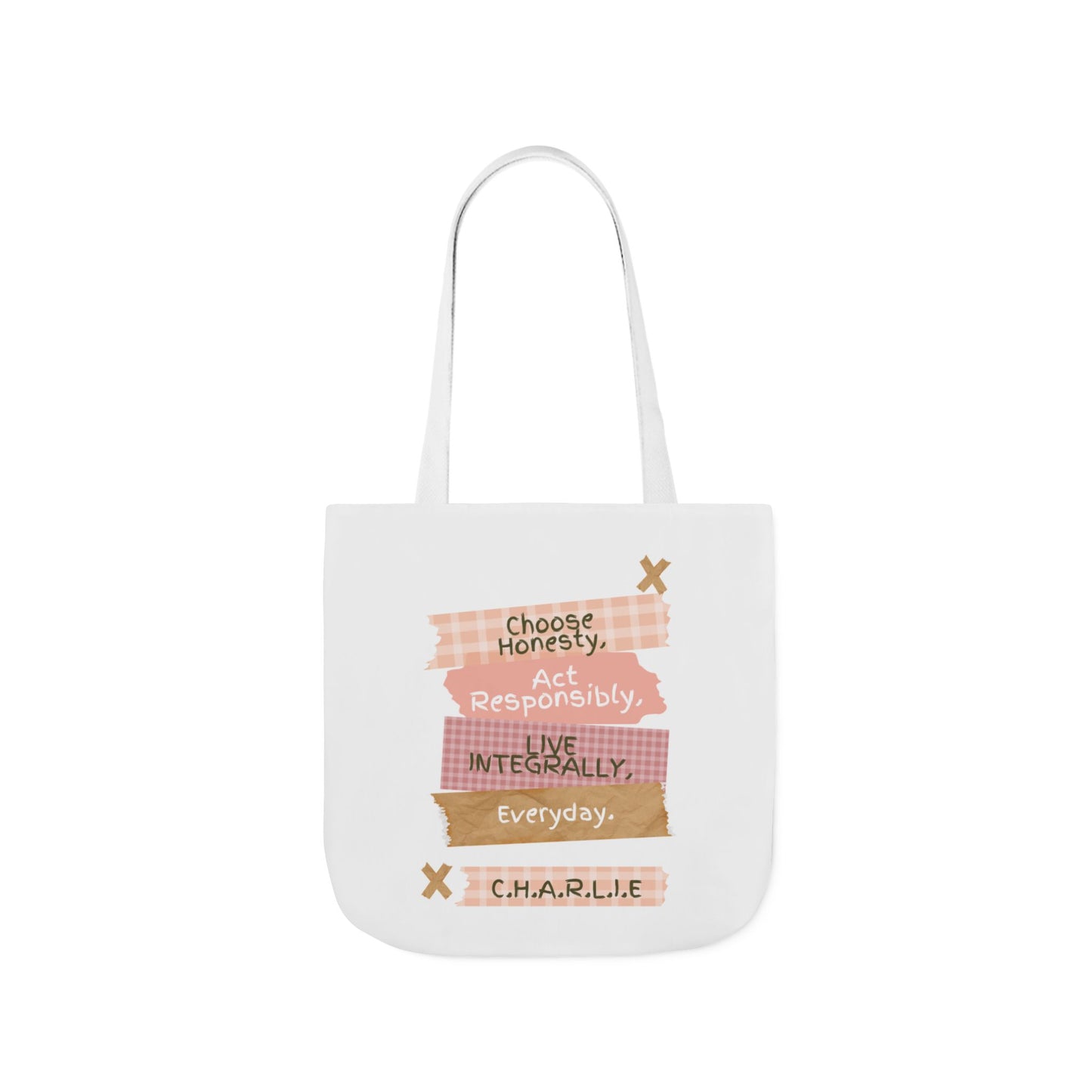 Personalized Initial Quote Note Lines Canvas Tote Custom Name
