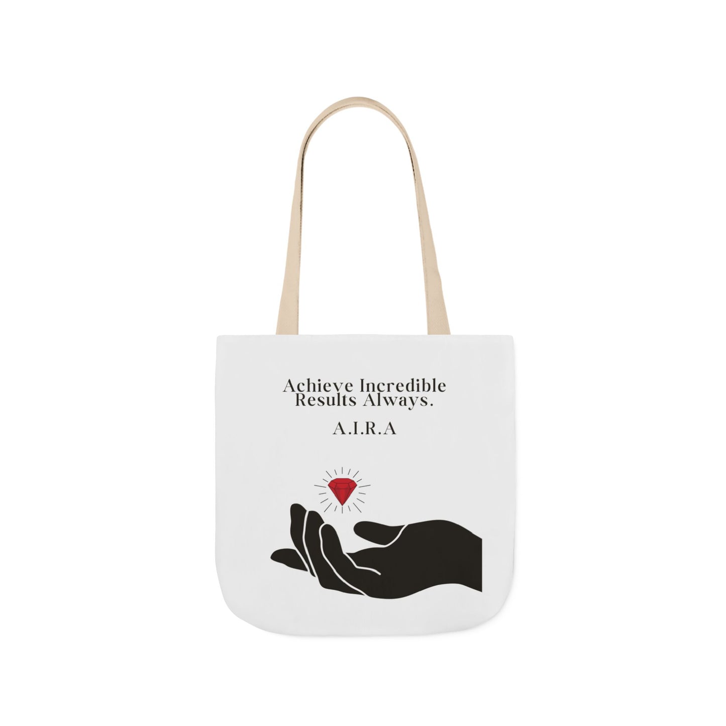 Personalized Initial Quote Gem Hand Canvas Tote Custom Name
