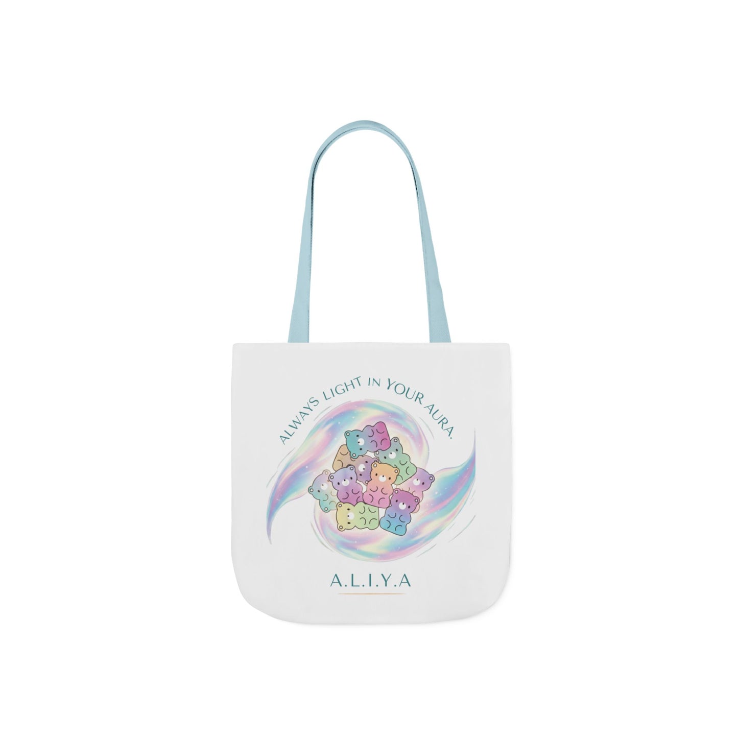 Personalized Initial Quote Pastel Cloud Canvas Tote Custom Name