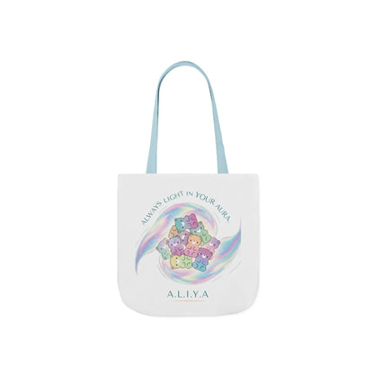 Personalized Initial Quote Pastel Cloud Canvas Tote Custom Name