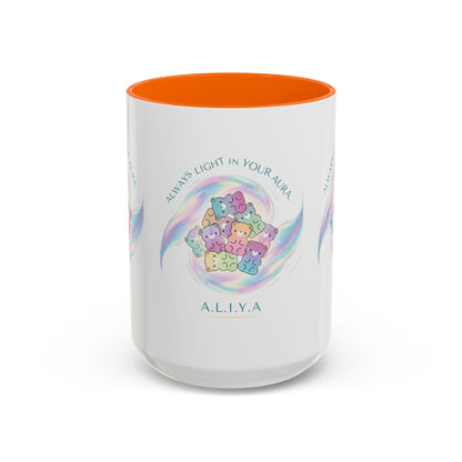 Personalized Initial Cloud Collage Accent Coffee Mug