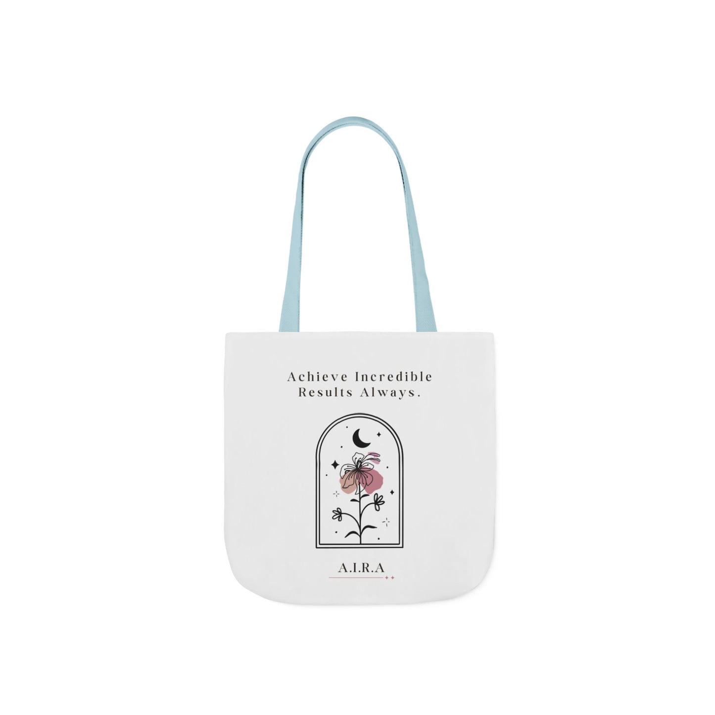Personalized Initial Quote Floral Moon Canvas Tote Custom Name