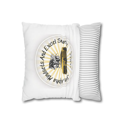 Personalized Initial Quote Horse Car — Custom Sayings on Square Poly Canvas Pillowcase