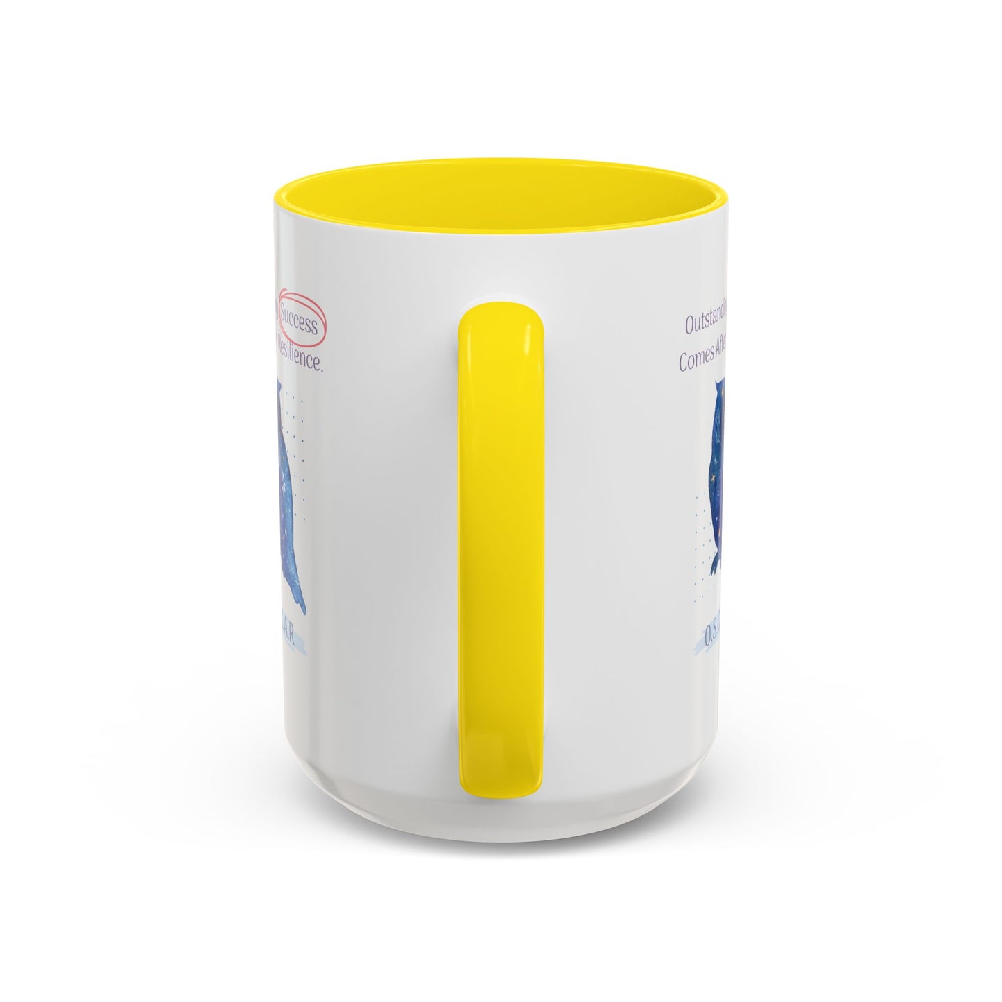 Personalized Initial Galaxy Owl Accent Coffee Mug