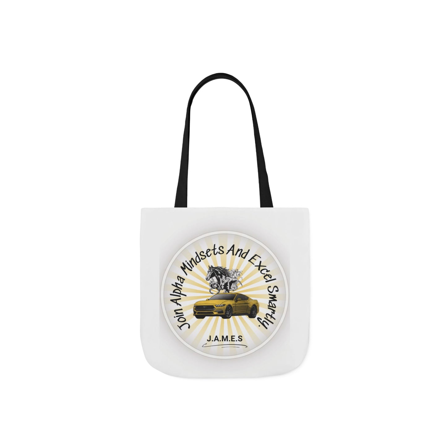 Personalized Initial Quote Horse Car Canvas Tote Custom Name