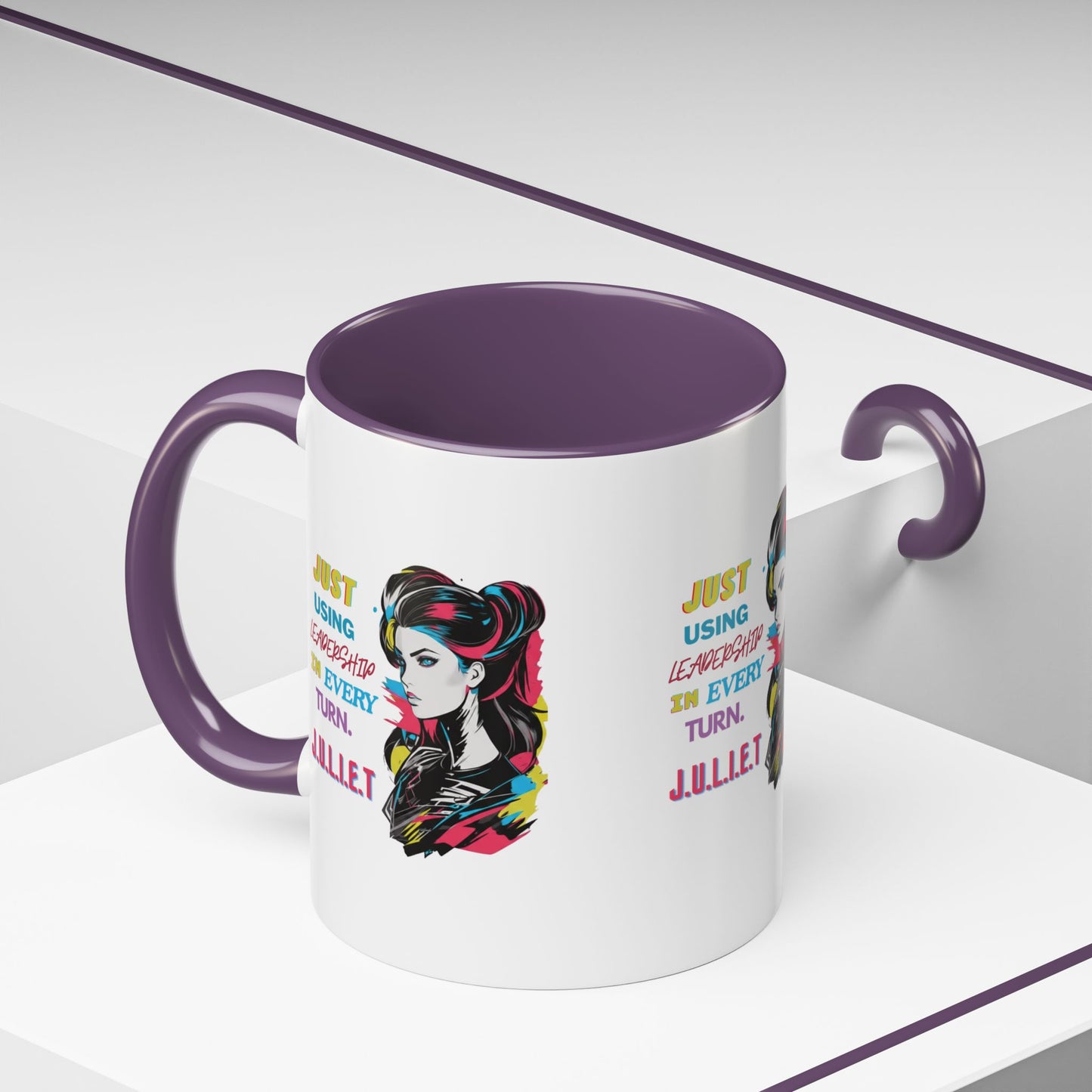 Personalized Vintage Girl Accent Coffee Mug