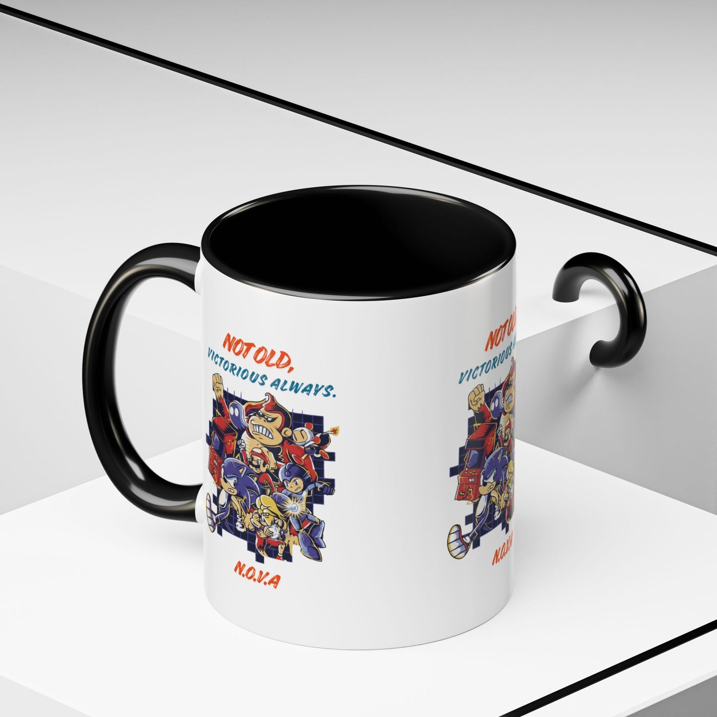 Personalized Victory Cartoon Accent Coffee Mug