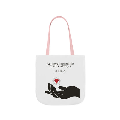 Personalized Initial Quote Gem Hand Canvas Tote Custom Name